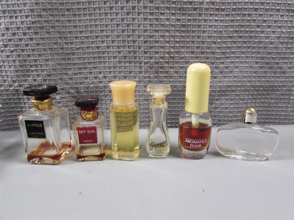 Large Perfume/Cologne Collection with Dresser Mirror