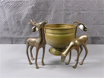 Brass Holland Bowl & Deer