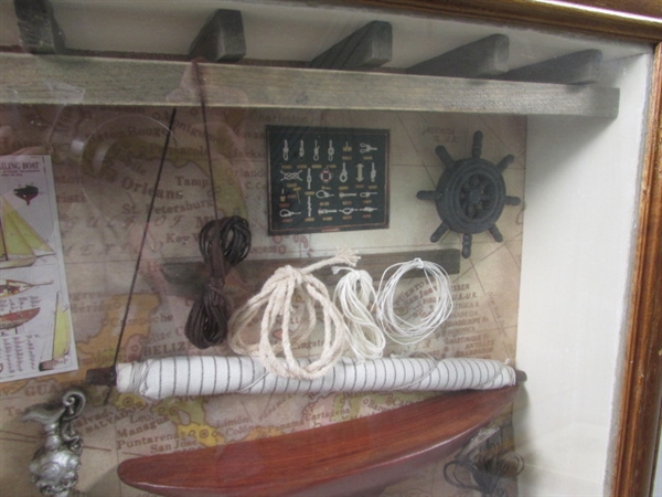 Sailboats- Shadowbox and Small Framed Picture