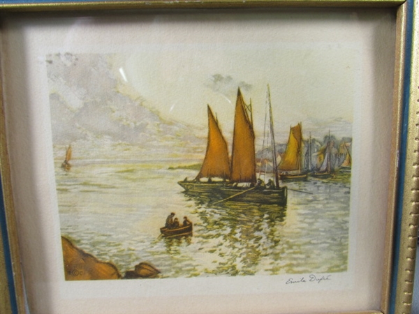 Sailboats- Shadowbox and Small Framed Picture