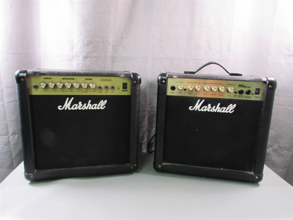 Pair of Marshall Guitar Amplifiers