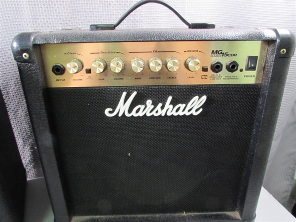 Pair of Marshall Guitar Amplifiers