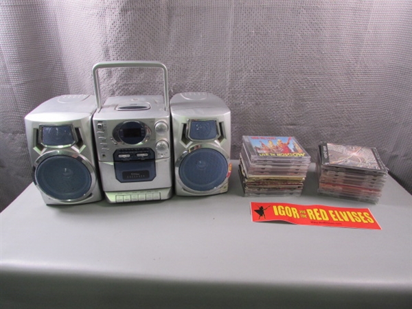 Durabrand CD/Cassette Player Radio W/CDs.