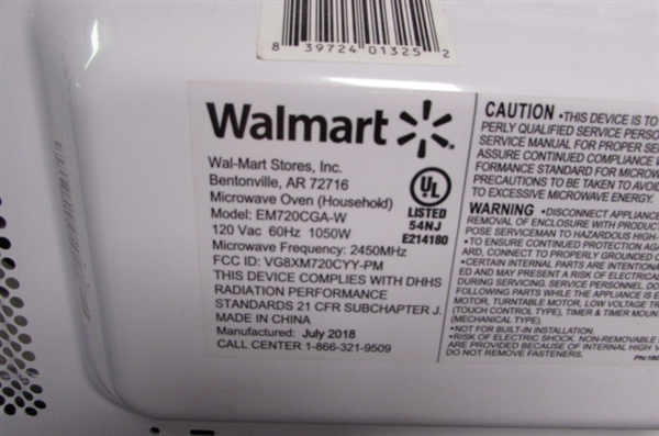 Wal-Mart 700 Watt Microwave