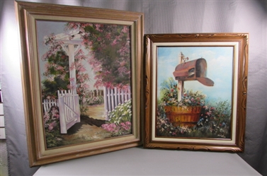 Pair of Original Paintings by Bridget