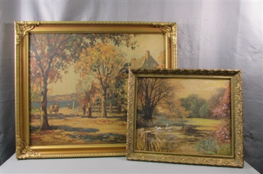 Pair of Gold Framed Pictures
