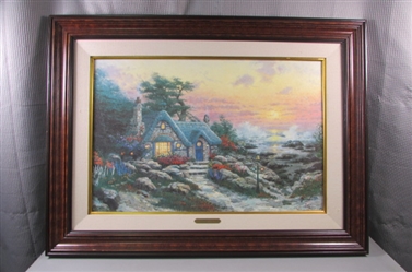 Thomas Kinkade "Cottage By The Sea" #115/200 Hand Highlighted