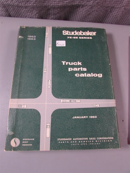 Books Studebaker- Truck Parts Catalog and Newman and Altman.