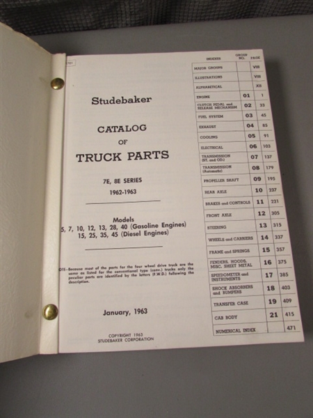 Books Studebaker- Truck Parts Catalog and Newman and Altman.