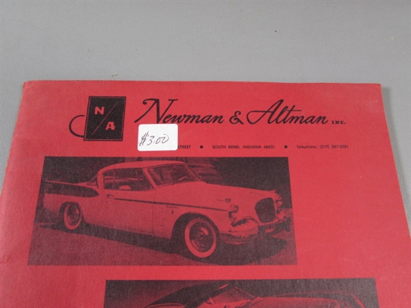 Books Studebaker- Truck Parts Catalog and Newman and Altman.