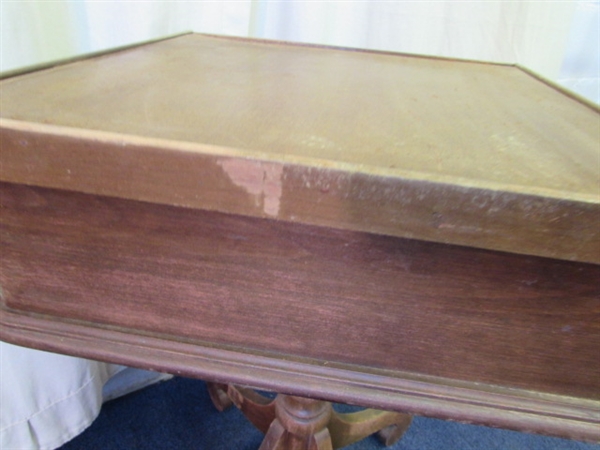 Vintage Wooden Table With Drawer