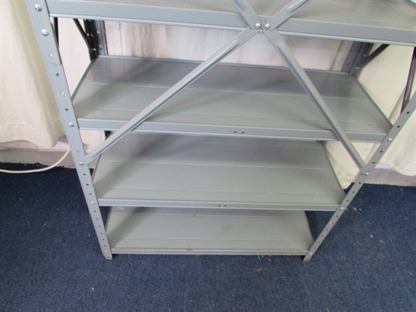 Lightweight Metal Shelf Unit w/7 Shelves