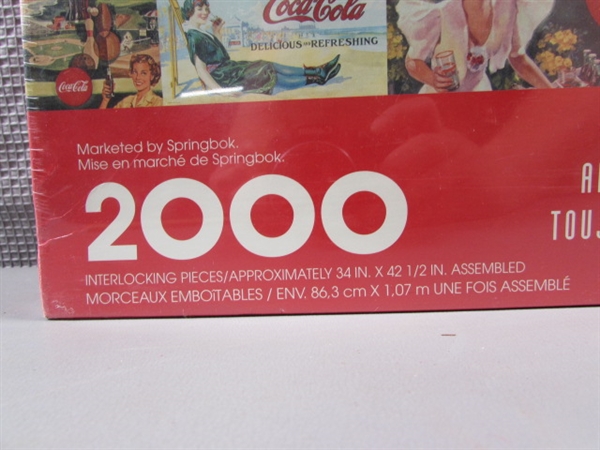 Factory Sealed 2000 Piece Coca Cola Jigsaw Puzzle