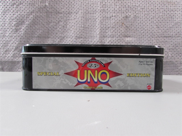 New- UNO Silver Anniversary Special Edition Cards and Tin