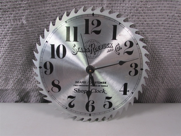 Sears Roebuck and Co Saw Blade Shop Clock