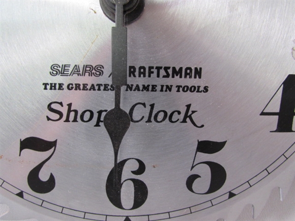 Sears Roebuck and Co Saw Blade Shop Clock