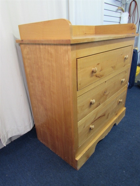 Wood Dresser With Changing Table Top