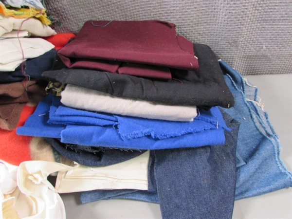 Collection of Fabric and Stuffing