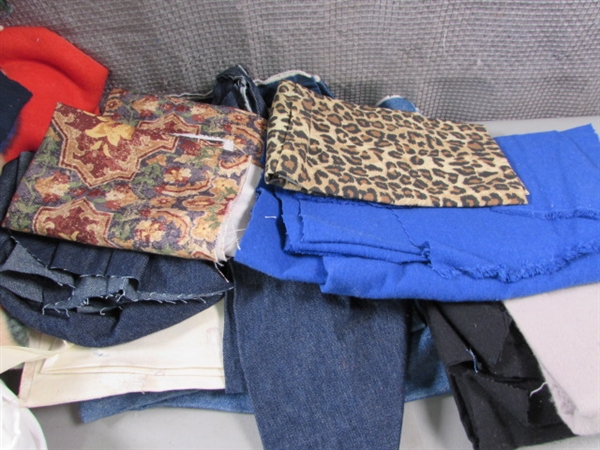 Collection of Fabric and Stuffing