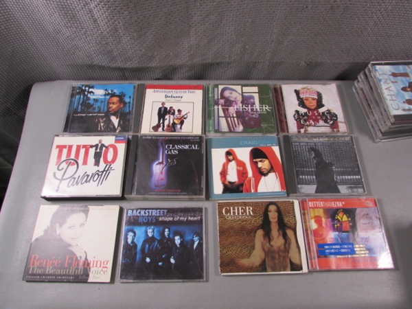 Collection of CDs- 60+. Mariah Carey, Cher, Frank Sinatra, Julio Iglesias