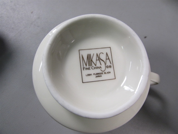 Mikasa Florisse Black Japan China Set