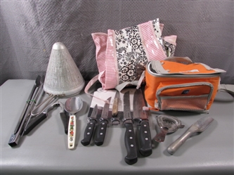 New Farberware Knives and Kitchen Utensils + Lunch Bag