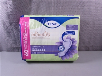 NEW-TENA Intimates Overnight Pads-45 Ct