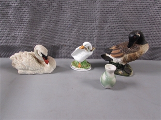 Bird Figurines and Small Vase