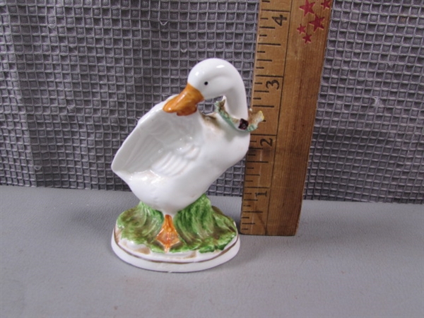 Bird Figurines and Small Vase