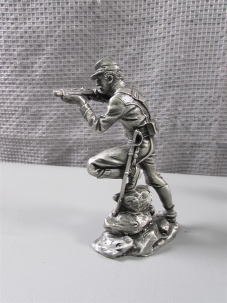 Vintage Blues & Grays Pewter Figures by Ronald Cameron