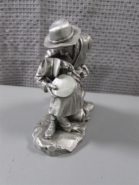 Vintage Blues & Grays Pewter Figures by Ronald Cameron