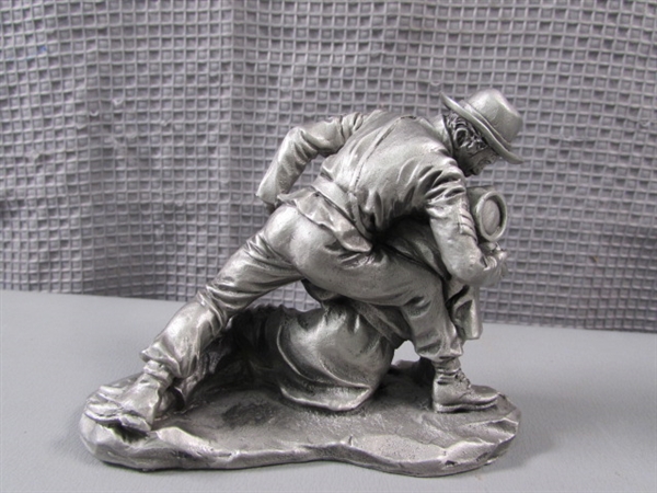 Vintage Blues & Grays Pewter Figures by Ronald Cameron