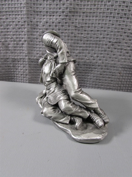 Vintage Blues & Grays Pewter Figures by Ronald Cameron