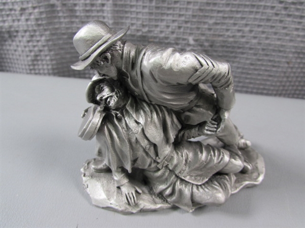 Vintage Blues & Grays Pewter Figures by Ronald Cameron