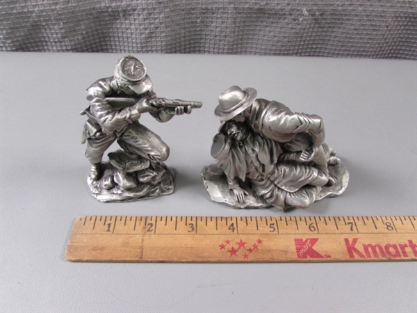 Vintage Blues & Grays Pewter Figures by Ronald Cameron