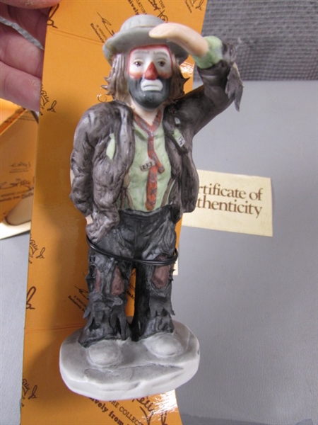 Emmett Kelly Jr Collectible Looking Out To See W/COA