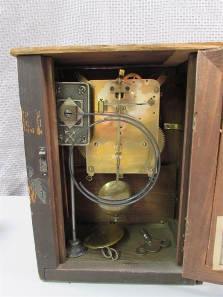 Antique H.A.C German 14 Day Strike Mantle Clock