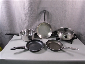 Oster Fondue Pot, Various Pans and Pot