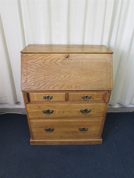 VTG Wood Secretary Desk