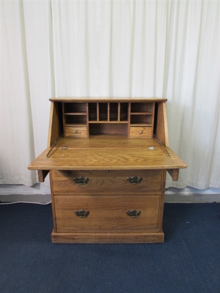 VTG Wood Secretary Desk