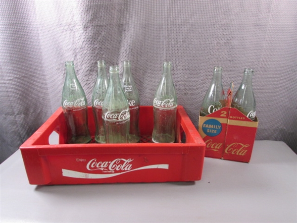 Coca-Cola Crate with Glass Bottles