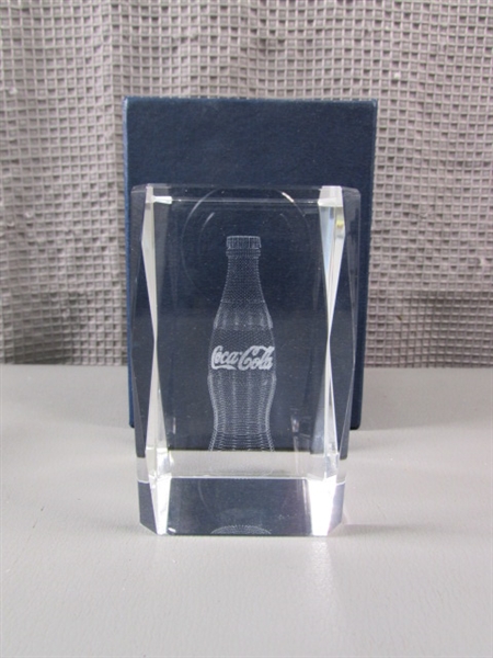 Clear Coca-Cola Bottle Glass Laser Engraved 3D