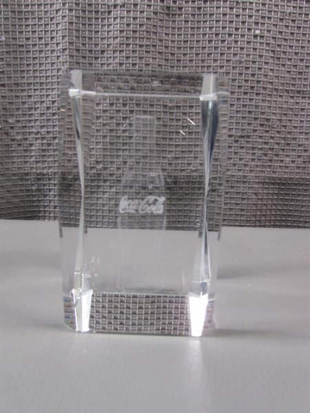 Clear Coca-Cola Bottle Glass Laser Engraved 3D