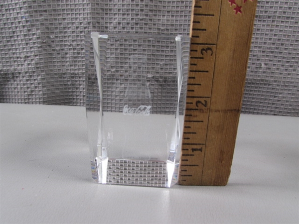 Clear Coca-Cola Bottle Glass Laser Engraved 3D