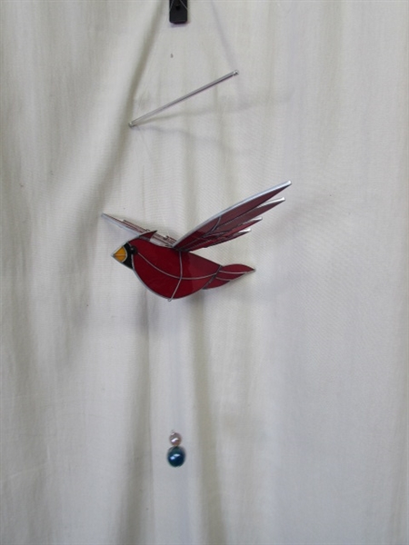 Stained Glass Cardinal.