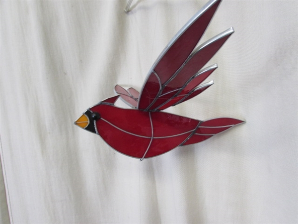 Stained Glass Cardinal.