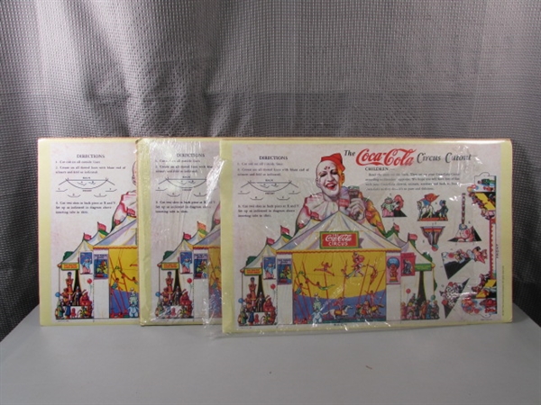 VTG 1997 Coca-Cola Circus Cutouts