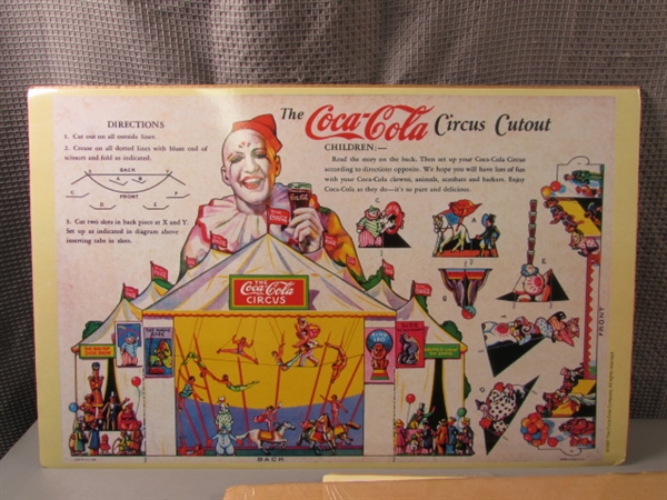 VTG 1997 Coca-Cola Circus Cutouts