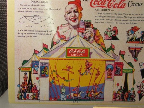 VTG 1997 Coca-Cola Circus Cutouts