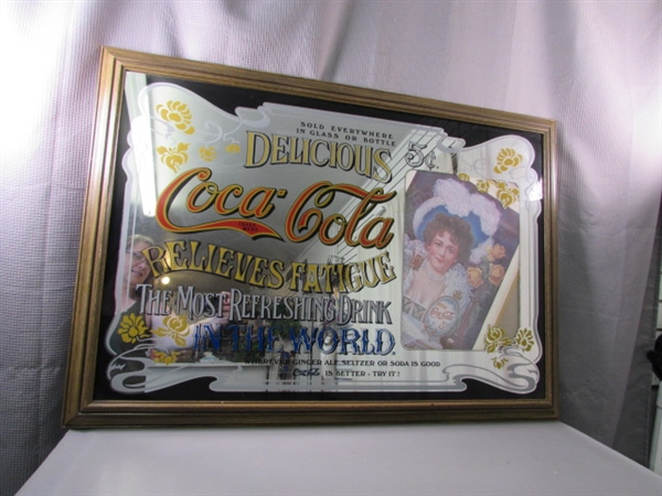 Coca-Cola Mirror With Picture Frame